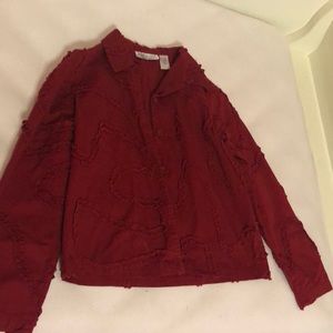 Red Jacket Ruffle-patterned